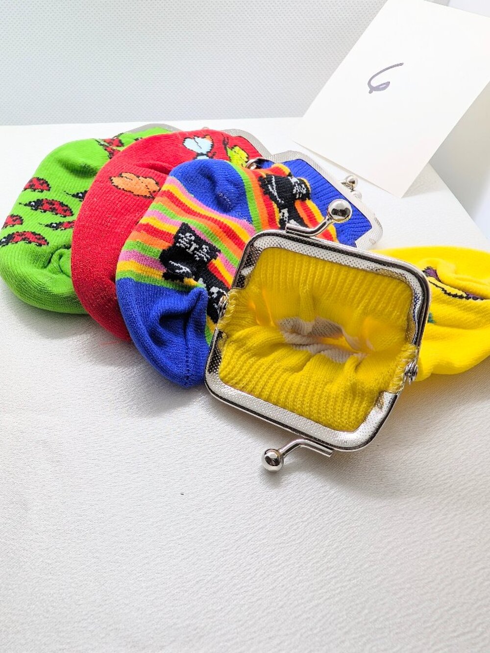 NEW Fun Colorful Sock Coin Purses - Picture 3 of 5